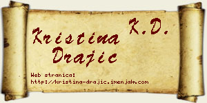 Kristina Drajić vizit kartica